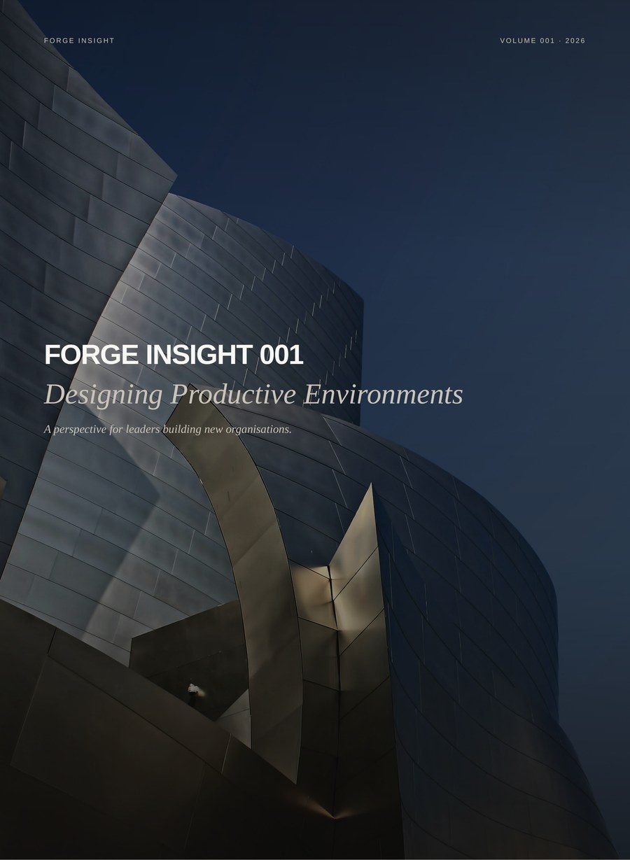 Forge Insight 001, Designing Productive Environments, cover